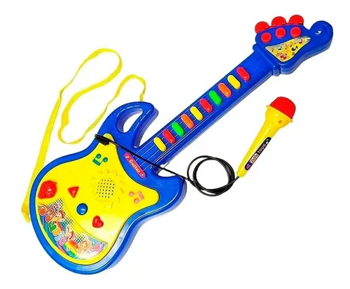 Guitarra Electrica Para Niños Niño Niña Electronica Juguete De Regalo Con  Luces