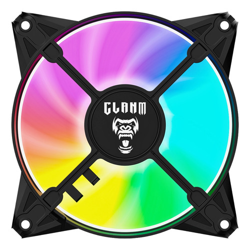 Ventoinha Cooler 3 Fan, Controladora, 120mm, Led Rgb, Preto