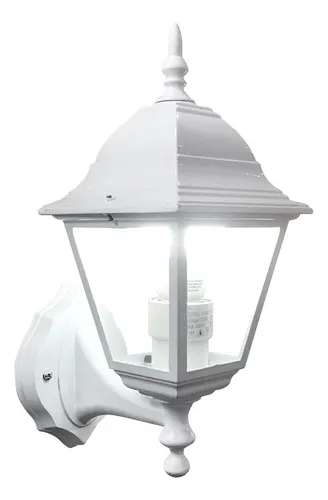 Farol Chapa 4 Caras Sujeción Inferior Blanco Ip44 E27 