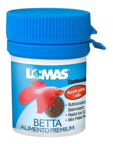 Grupo Acuario Lomas Alimento Premium Betta En Bote 8 Gr