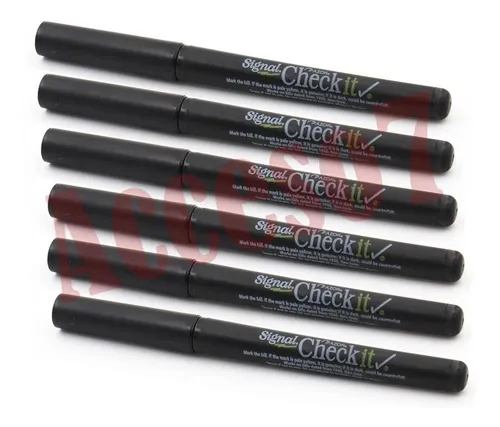 comprar 6 Marcadores Checador De Billetes Check It Detector Falsos