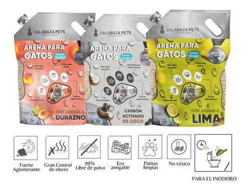 Arena Ecologica Para Gatos 4,5kg Arena Hidrosoluble Gatos