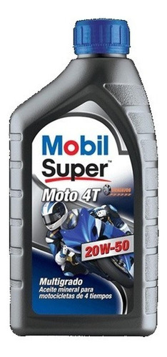 1 Aceite Mobil  Moto 4t 20w-50 Para Motos Universal