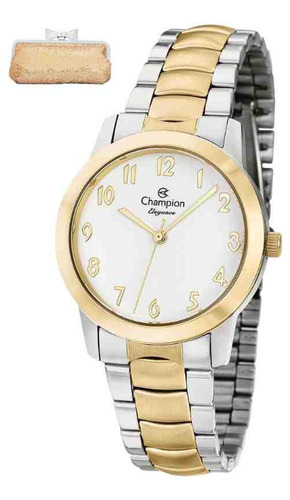 Relógio Champion Prata Dourado Feminino Cn26519s