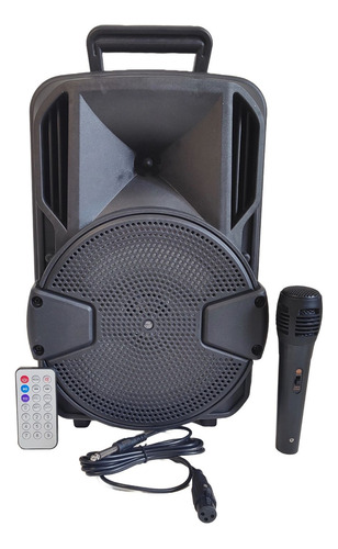 Caixa De Som Amplificada Bluetooth 120w Rms Microfone P10 Cor Preto