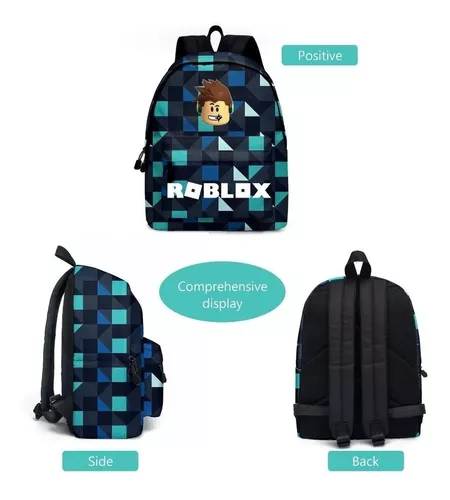 Mochila escolar com Action Figures e Caso Lápis de Roblox no Shoptime