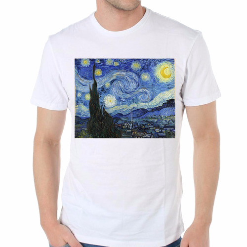 Remera De Hombre Van Gogh Starry Night Noche Estrellas