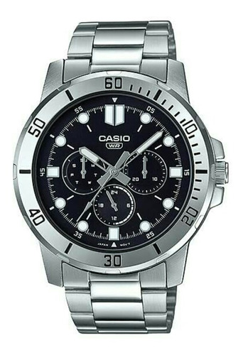 Reloj Casio Modelo Mtp-vd300 Metal Carátula Negra