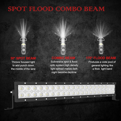 Barra De Luz Led De 22 Pulgadas 5d 120 W Spot De Inu 4337710
