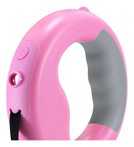 Correa Retráctil Automática Para Perros Con Rosado
