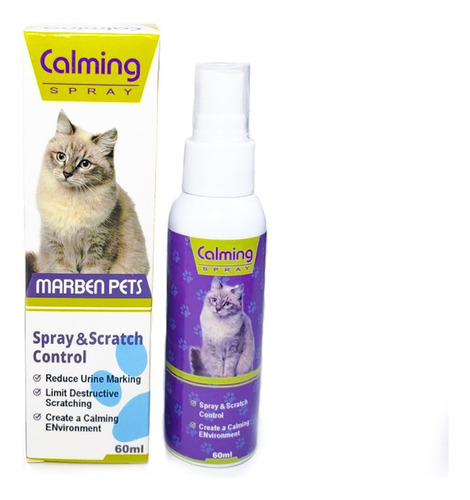 Spray Calmante Para Gatos Calming Spray 60 Ml Marben Pets 