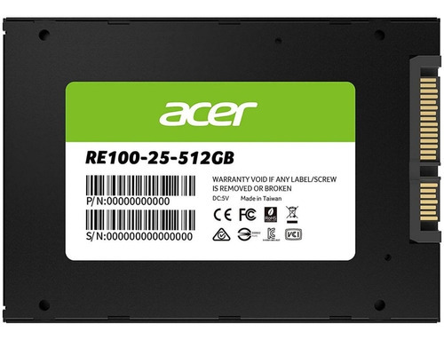 Disco Solido Acer Ssd 512gb Sata -lich Color Negro