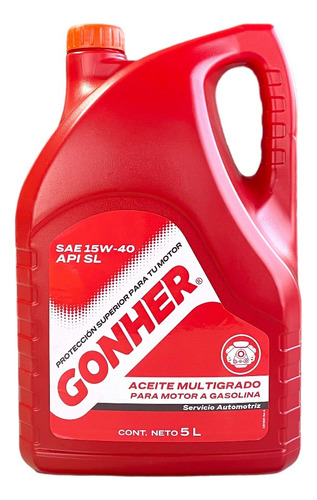 Aceite Gonher Multigrado 15w40 Sl 5litros