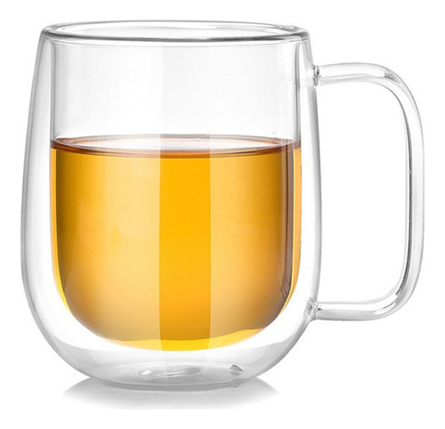 . Taza Cristal De Café Capuchino Vaso De Pared Doble Vidrio