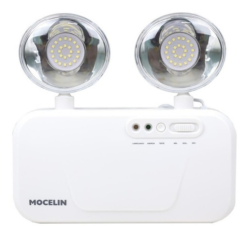 Luminária de emergência Mocelin 3000 Lumens LED com bateria recarregável 8 W 110V/220V branca