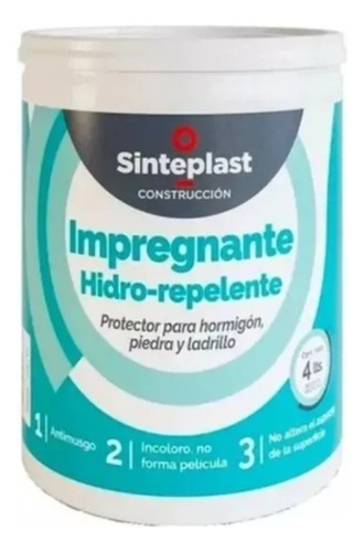 Sinteplast Impregnante Hidrorepelente Hormigón Y Ladrillo 4l