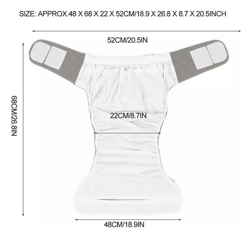 Pañal De Tela Geriátrico Ecológico Lavable Adultos