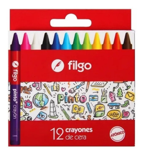 Crayones Jumbo Filgo Pinto X12 Unidades