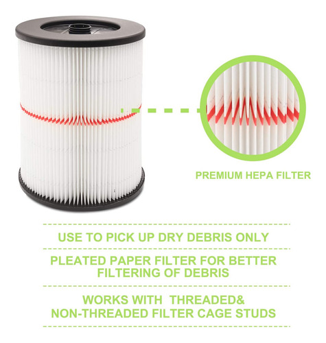 Paquete De 2 Filtros De Cartucho Para Craftsman 17816 9-1781