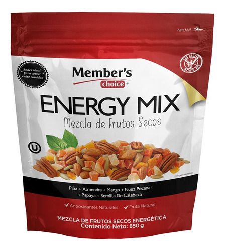 Energry Mix Frutos Secos Member S Choice 850 G