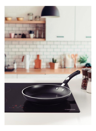 Frigideira De Indução Rasa Tramontina Mônaco Preta 24cm Cor Preto