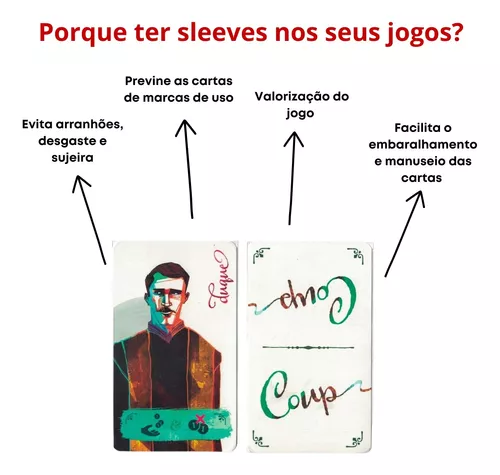 Sleeve Customizado para Coup (70 x 120) - Bucaneiros Jogos - Board Games ( Jogos de Tabuleiro), Card Games e Acessórios