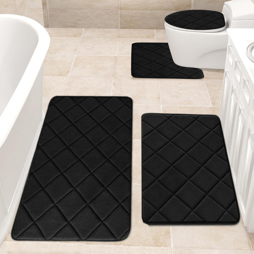 A Conjunto De 4 Tapetes De Banho De Espuma Viscoelástica