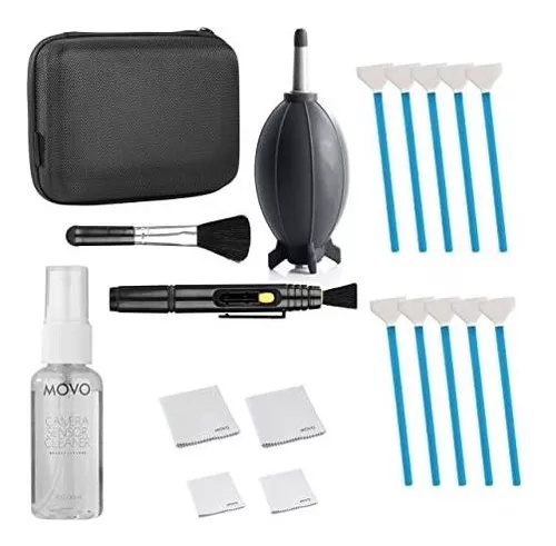 Kit de limpieza DSLR de Movo Deluxe Essentials para cámara, lente