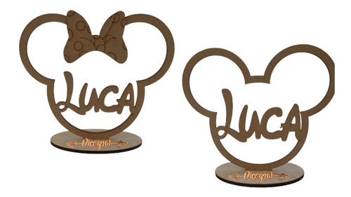 Centro De Mesa Minnie Mickey Mouse Personalizado 7 Pzas
