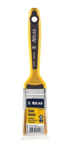 Imagem 4 de 5 de 4 Trinchas Com Cerdas Duplas 419 Para Verniz - Pincéis Atlas