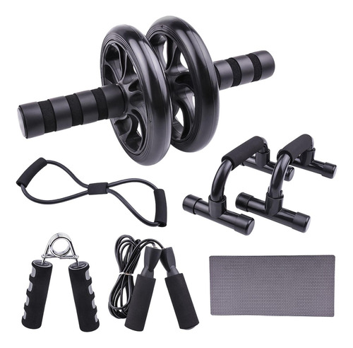 Abs Roller Wheel Hand Gripper 2 Barras De Flexión 7 Uds.