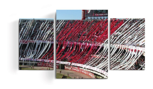 Cuadro Triptico River Hinchada Carp Millonario Monumental + 