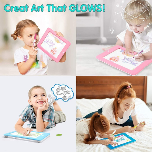 Imagen 7 de 7 de Pizarra Magic Pad Tablet Luces Led Original
