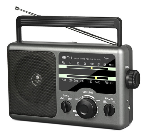 Radio Porttil Am Fm Operado Con Bateras, 4 Pilas D O Transis