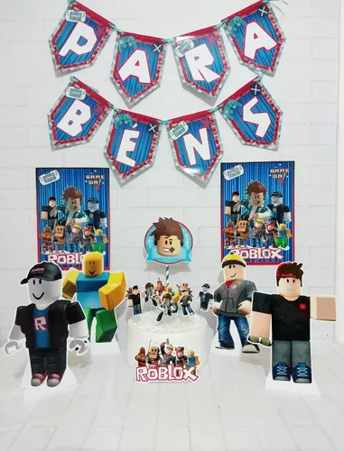 Roblox papel de parede  Aniversario infantil, Decoração de festa