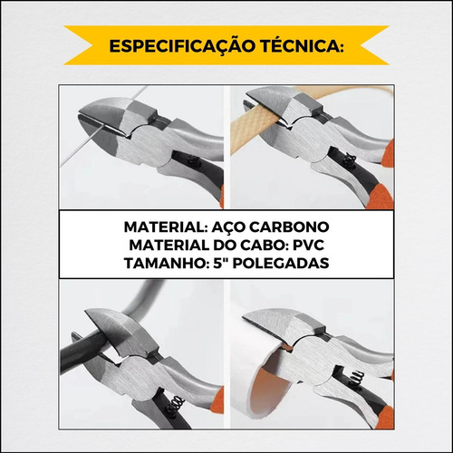 Alicate De Corte Rente Diagonal Bijuteria Semijoia Com Mola
