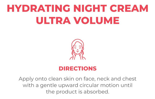 Crema De Noche Hidratante Ultra Volumen Dermaglós Facial. Hi