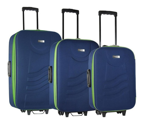 Valijas Viaje Set X 3 Premium 2 Ruedas Fuelle Nueva Oferta !