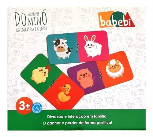 Kit Com 2 Jogos De Mesa Infantil Tabuleiro Dominó Animais em Promoção na  Americanas