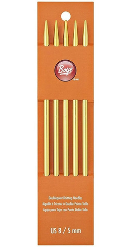 Boye - Agujas De Tejer De Doble Punta De Aluminio, 7.0 in, 