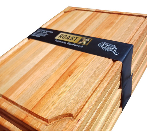 Platos Tablas Pack X6 Eucalipto Premium Asado Madera 23x33 