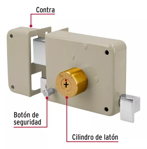 Cerradura Sobreponer, Tetra Izquierda, Hermex 43577
