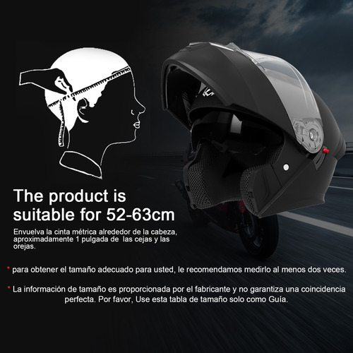 Casco De Motocicleta Visor Solar Integral Aprobad Por El Dot Negro Mate Solido 2xl