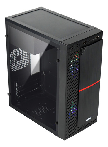 Gabinete Vinik Plate Mid Tower Ggpacbk Lateral Acrílico