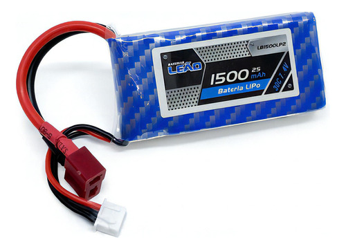 Bateria Lipo - 7.4v - 2s - 1500mah - 30c/60c - T-dean