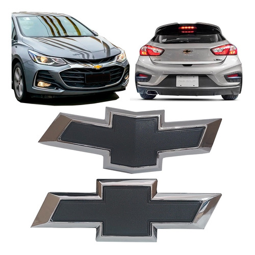 Emblema Logo Chevrolet Frente E Traseira Gm Cruze Hatch 17