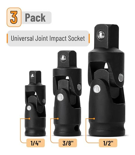Juego De Impacto De Juntas Universales Bates, 3 Piezas, Driv