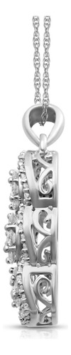 Collar Con Colgante De 3 Racimos De Plata De Ley Jewelili De