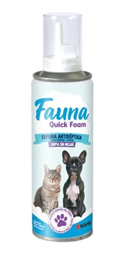 Espuma De Limpieza Perro Y Gato Fauna Quick Foam  162 G.