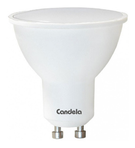 Candela Dicroica Pack x 5 Lampara Led 3000 K Aluminio Pvc Luz Fria 5w 170V/250V